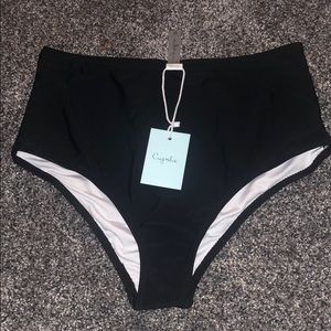 Brand New Highwaisted Black swim bottoms